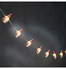 Гірлянда Luca Lighting Санта, струна, 1,3 м, класична біла, 10 LED 2AA, таймер (8720967822850)