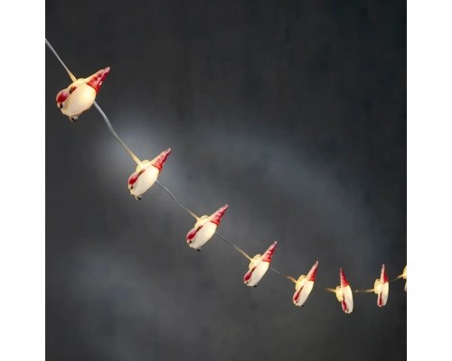 Гірлянда Luca Lighting Санта, струна, 1,3 м, класична біла, 10 LED 2AA, таймер (8720967822850)