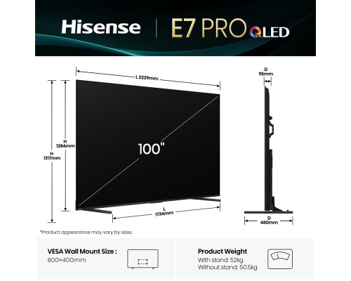 Телевізор Hisense 100E7Q PRO