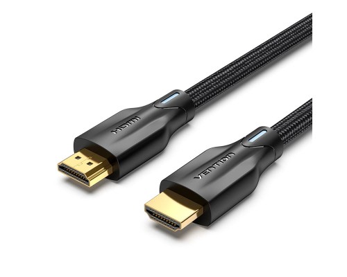 Кабель мультимедійний Cotton Braided 8K HDMI Cable 3M Black VENTION (AAUBI)