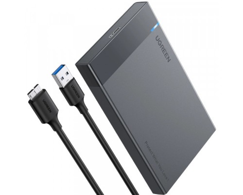 Кишеня зовнішня UGREEN USB 3.0 to M.2 SATA SSD US221 black (30848)