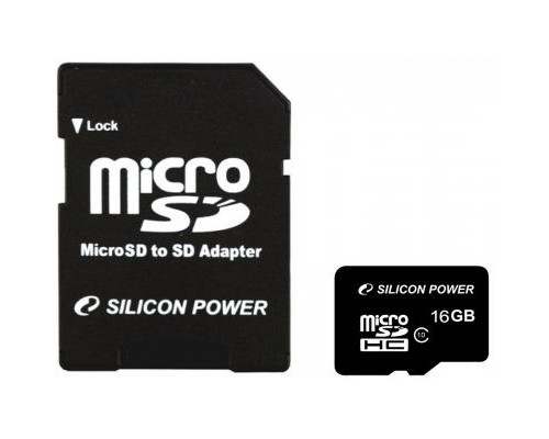 Карта пам'яті Silicon Power 16Gb MicroSD class 10 (SP016GBSTH010V10SP)