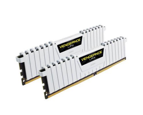 Модуль пам'яті для комп'ютера DDR4 16GB (2x8GB) 3000 MHz LPX White Corsair (CMK16GX4M2B3000C15W)