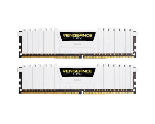 Модуль пам'яті для комп'ютера DDR4 16GB (2x8GB) 3000 MHz LPX White Corsair (CMK16GX4M2B3000C15W)