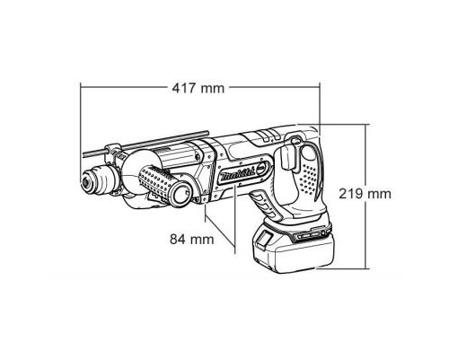 Перфоратор Makita SDS-PLUS LXT, 1,9Дж, 24мм (без АКБ и БП) (DHR241Z)