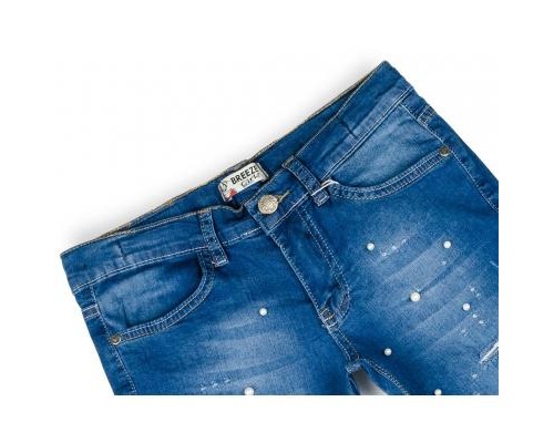Штани дитячі Breeze з перлинками (20126-128G-blue)