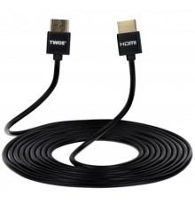 Кабель мультимедійний HDMI to HDMI 3.0m 2.0 Slim black 2E (2EW-1119-3m)