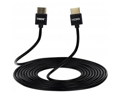 Кабель мультимедійний HDMI to HDMI 3.0m 2.0 Slim black 2E (2EW-1119-3m)