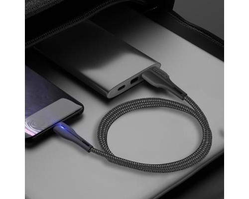 Дата кабель USB 2.0 AM to Type-C 1.0m led black ColorWay (CW-CBUC034-BK)