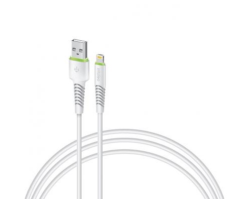 Дата кабель USB 2.0 AM to Lightning 0.2m CBFLEXL0 white Intaleo (1283126487439)