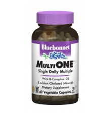 Мультивітамін Bluebonnet Nutrition Мультивітаміни з залізом, MultiONE, 60 гелевих капсул (BLB0128)