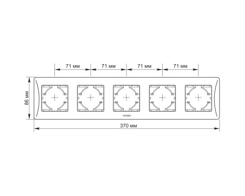 Рамка Videx BINERA срібний шовк 5 постів (VF-BNFR5H-SS)