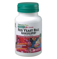 Трави Natures Plus Червоний дріжджовий Рис + гуггулстерони, Herbal Actives, 60 (NTP7247)