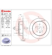 Гальмівний диск Brembo 08.A111.11