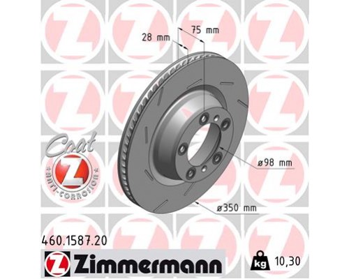 Гальмівний диск ZIMMERMANN 460.1587.20