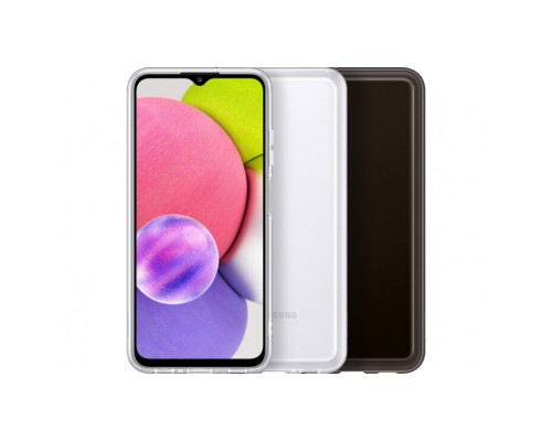 Чохол до мобільного телефона Samsung Soft Clear Cover Galaxy A03s (A037) Black (EF-QA037TBEGRU)