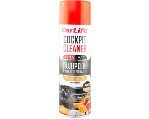 Автополіроль CarLife Cockpit Cleaner EXTRA MAT Мультифрукт 500мл (CF525)
