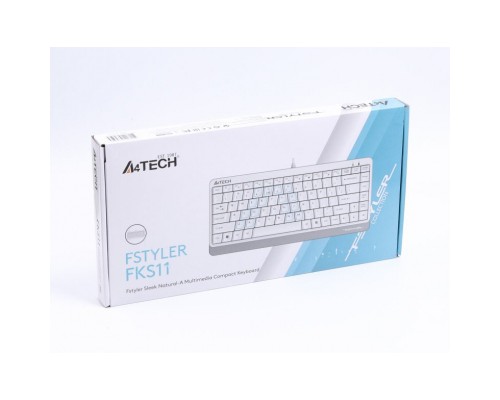 Клавіатура A4Tech FKS11 USB White