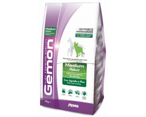 Сухий корм для собак Gemon Dog Medium adult ягня з рисом 3 кг (8009470386111)