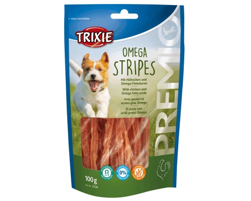 Ласощі для собак Trixie Premio Omega Stripes курка 100 г (4011905315362)