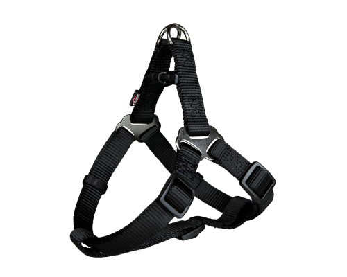 Шлея для собак Trixie Premium нейлонова L 65-80 см/25 мм чорна (4011905204611)