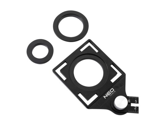 Лінійка будівельна Neo Tools кутова, алюміній, 6 плечей шкалою 0-6 см, отвори у шаблоні 2 (72-351)