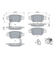 Гальмівні колодки Bosch 0 986 494 014