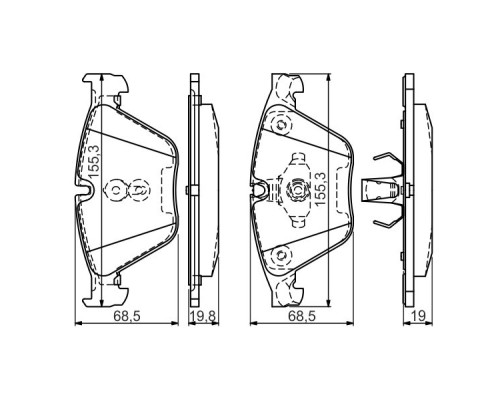 Гальмівні колодки Bosch 0 986 494 549