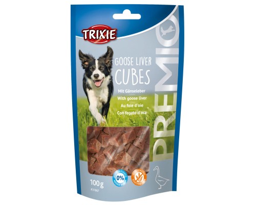 Ласощі для собак Trixie PREMIO Goose Liver Cubes 100 г (4011905318677)