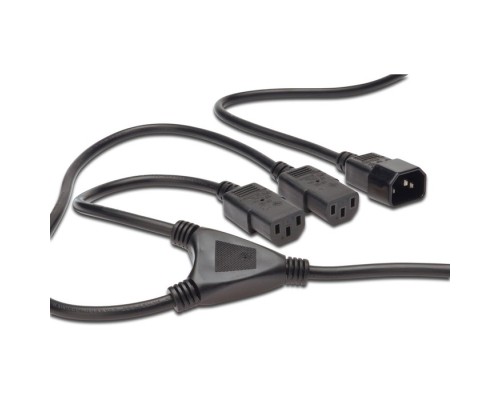 Кабель живлення C14 to 2xC13 1.7m Digitus (AK-440400-017-S)
