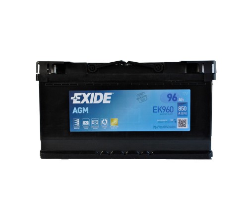 Акумулятор автомобільний EXIDE START-STOP AGM 96Ah Ев (-/+) (EK960)
