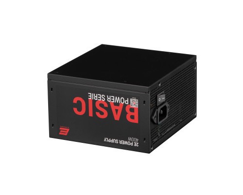 Блок живлення 2E BASIC POWER (400W), 80, 120mm, 1xMB 24pin(20+4), 1xCPU 8pin(4+4), 3xMolex, 4xSATA, 1xPCIe 8pin( (2E-BP400-120APFC)