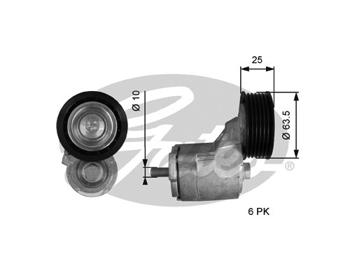 Ролик натягувача ременя Gates T38414