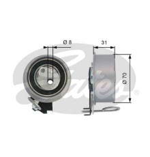 Ролик натягувача ременя Gates T43135