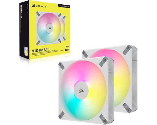 Кулер до корпусу Corsair AF140 RGB Elite White Dual Pack (CO-9050160-WW)