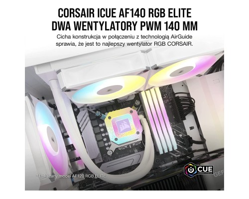 Кулер до корпусу Corsair AF140 RGB Elite White Dual Pack (CO-9050160-WW)