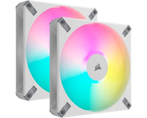 Кулер до корпусу Corsair AF140 RGB Elite White Dual Pack (CO-9050160-WW)