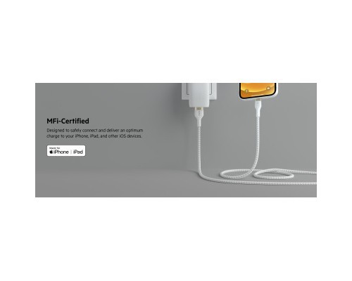 Дата кабель USB 2.0 AM to Lightning 1.0m white Belkin (CAA010BT1MWH)
