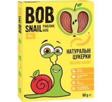 Цукерка Bob Snail Равлик Боб Яблучно-Бананові 60 г (4820219345411)