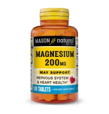 Мінерали Mason Natural Магній, 200 мг, Magnesium, 100 таблеток (MAV09611)