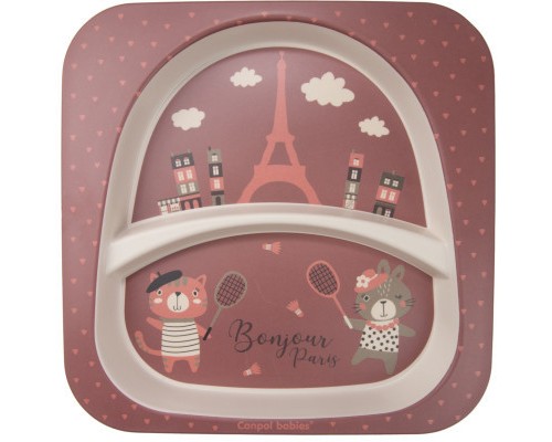 Набір дитячого посуду Canpol babies BONJOUR PARIS посуду 5 ел. червоний (9/227_red) Набір дитячого посуду Canpol babies BONJOUR PARIS посуду 5 ел. червоний (9/227_red)
