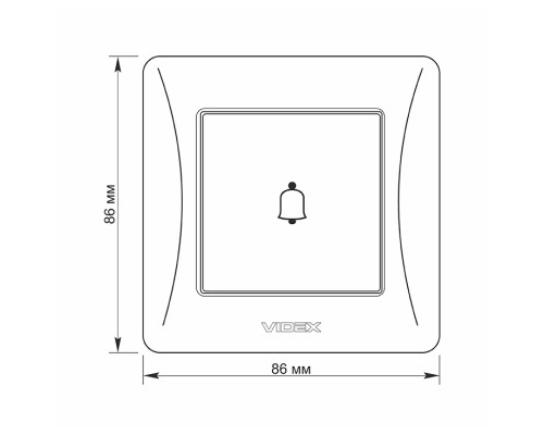 Кнопка дзвінка Videx BINERA 1кл біла (VF-BNDB1-W)