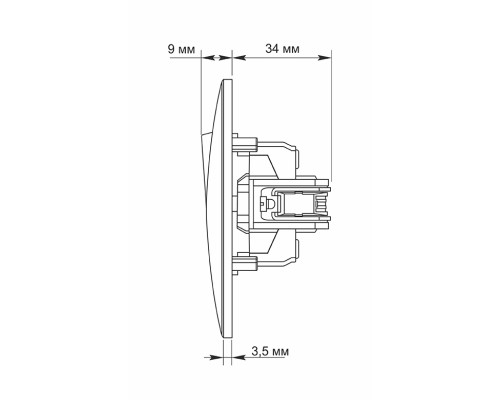 Кнопка дзвінка Videx BINERA 1кл біла (VF-BNDB1-W)