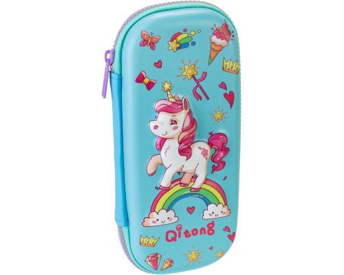 Пенал Cool For School 1 відділення з органайзером блакитний (QT-5770-Blue) Пенал Cool For School 1 відділення з органайзером блакитний (QT-5770-Blue)