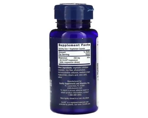 Мінерали Life Extension Магній пролонгованої дії, Extend-Release Magnesium, 60 (LEX-21076)
