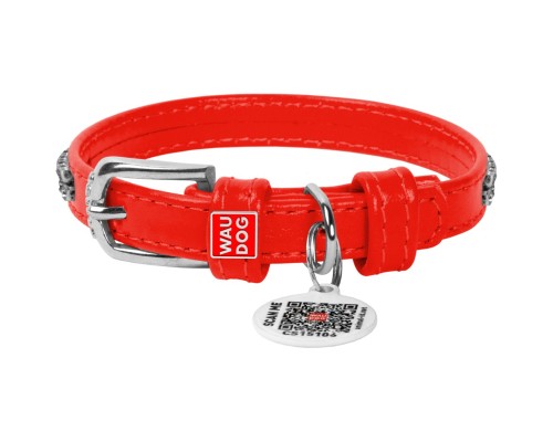 Нашийник для тварин WAUDOG Glamour з QR-паспортом 
