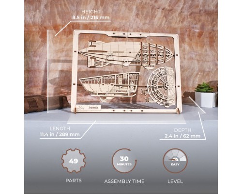 Конструктор Ugears Цепелін 2.5D (6337512)