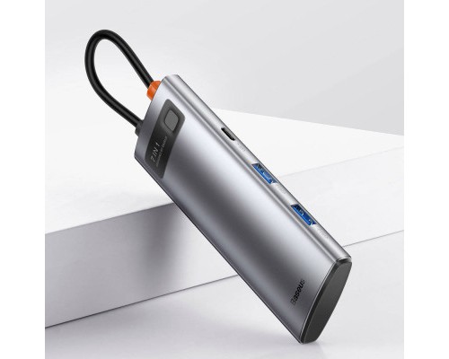 Порт-реплікатор Baseus 7-in-1 Metal Gleam Series Type-C to HDMI+USB+SD/TF Docking Station (WKWG020113)