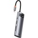 Порт-реплікатор Baseus 7-in-1 Metal Gleam Series Type-C to HDMI+USB+SD/TF Docking Station (WKWG020113)