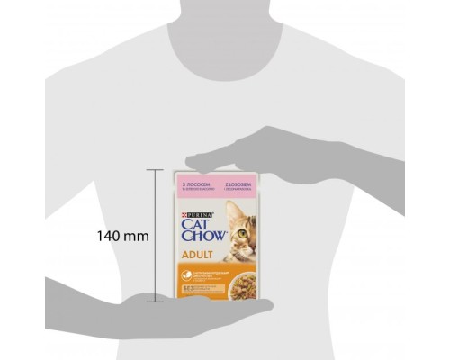 Вологий корм для кішок Purina Cat Chow Adult з лососем і зеленою квасолею в желе 85г (7613036595063) Вологий корм для кішок Purina Cat Chow Adult з лососем і зеленою квасолею в желе 85г (7613036595063)